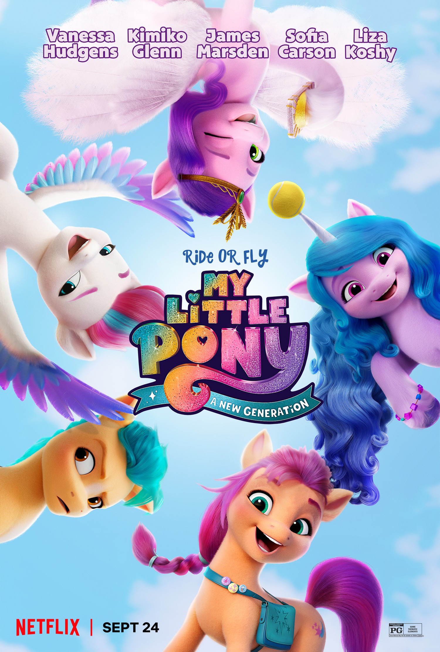 A poster announcing the premiere of My Little Pony gen 5.